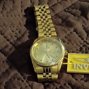 Invicta Gold Men's Watch with Diamond Accents